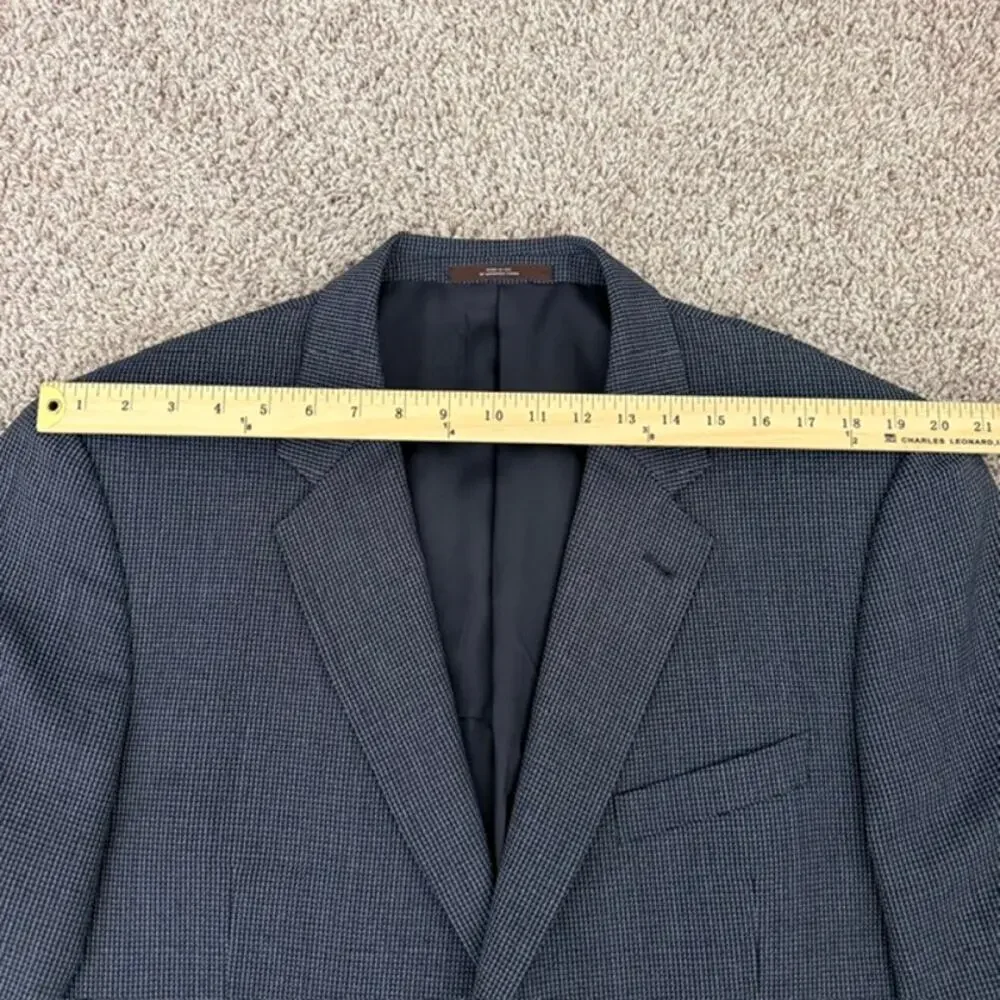Joseph Abboud Sport Coat Men 44R Blue-Gray Worsted Wool Modern Business Travel